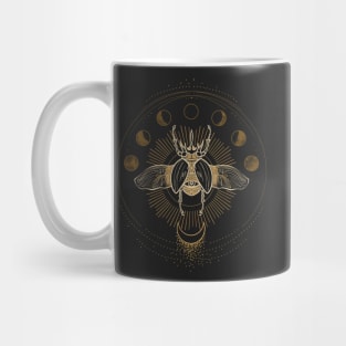 Goliath Beetle with moon phases sun stars Mug